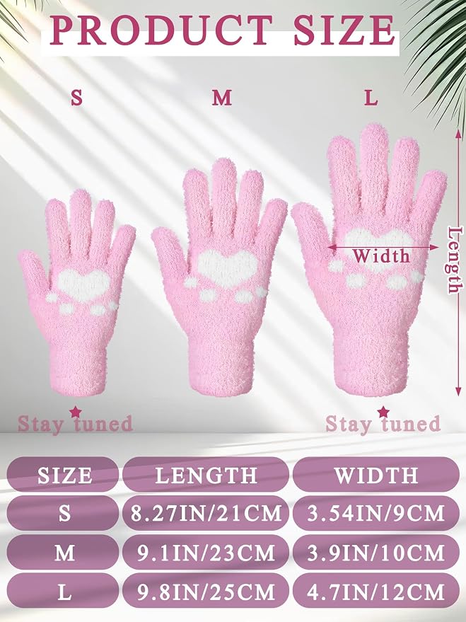 Patelai 3 Pairs Microfiber Plant Dusting Gloves Leaf Cleaning Gloves for Indoor Plants, Blinds, Furniture, House (Green,Pink,Grass Green,Medium)