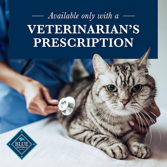 Blue Buffalo Natural Veterinary Diet W+U Weight Management + Urinary Care Dry Cat Food, Veterinarian Prescription Required, Chicken, 16-lb. Bag