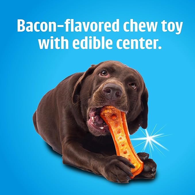 HARTZ Chew 'n Clean Dental Duo Bacon Flavored Dog Chew Toy - 1 Count