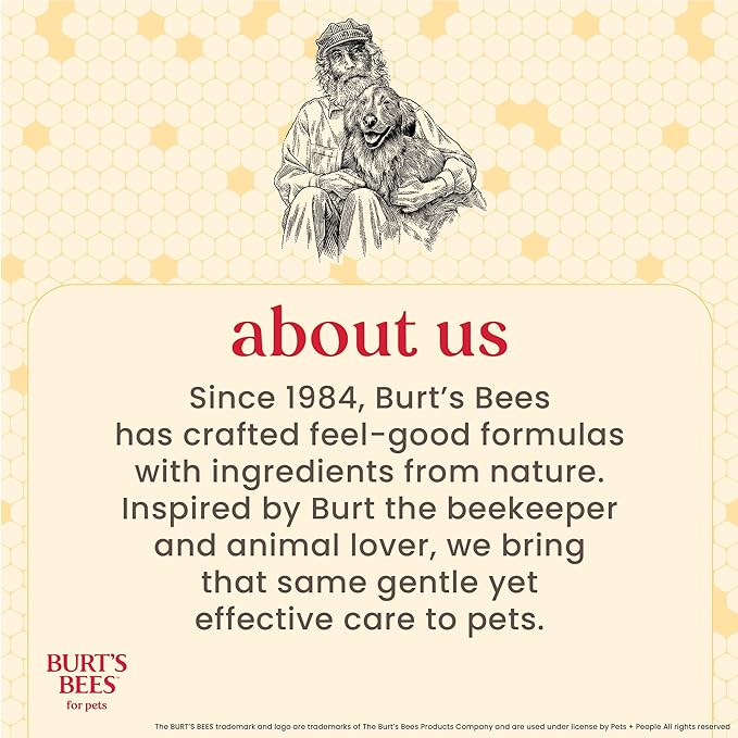 Burt's Bees for Pets Manuka Honey Tearless 2-in-1 Dog Shampoo and Conditioner, with Jojoba Oil, 95% Natural Origin, Free of Sulfates, Milk and Honey Scent, 16 Fl Oz