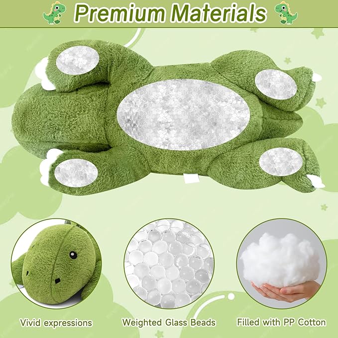 SQEQE Weighted Stuffed Animals Dinosaur Plush, Weighted Stuffed Animals Dino Plushies for Cozy Comfort, Soft T-Rex Pillow Toy for Kids Adults, Valentines & Birthday Gifts 23.6 Inch 3.8 Lbs