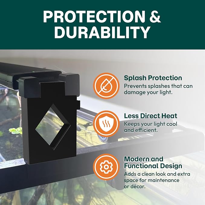 Aquarium Light Risers for Fluval Plant & Marine 3.0 & 2.0 LED | Heat-Resistant Polymer Stand | Toolless Easy Install (6-Inch)