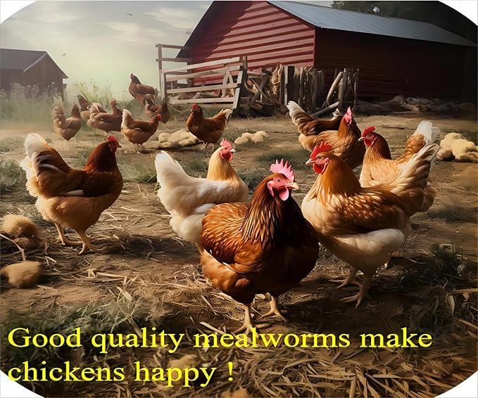 Classic Flock 11lb Dried mealworms - High Protein, Pure Natural, Delicious - Ideal for Chickens, Birds, Ducks, Lizards, Turtles, Fish, and Reptiles, 11lbs Meal Worms