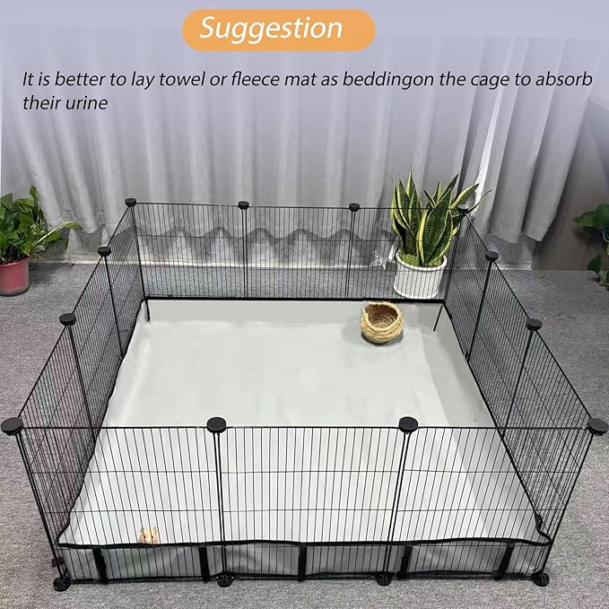 DZWLKJ Guinea Pig Cage Liner Tarp Bottom Waterproof and Washable Base Also for Rabbits, Bunny, Chinchesillas, Hedgehog, Ferrets and Other Small Animals(36x36 inches)