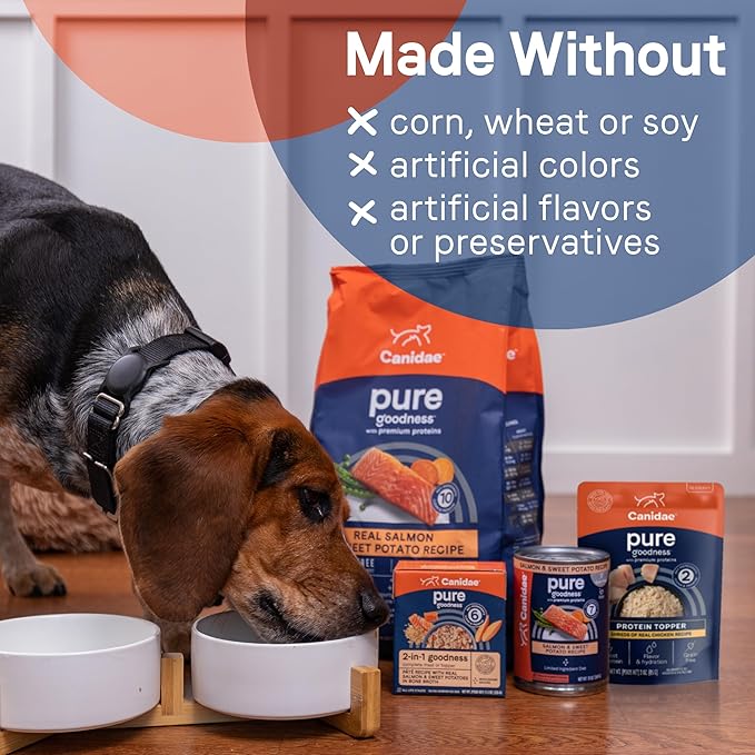 CANIDAE Pure Protein Topper Wet Dog Food for Small Breeds, Shreds of Real Chicken in Gravy Recipe, 3 oz. (Case of 12)