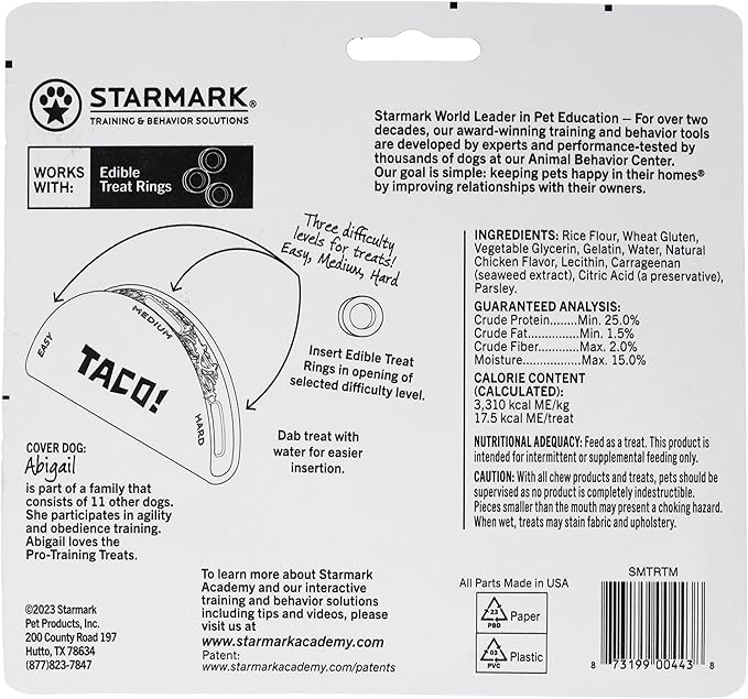 Treat Ringer Taco Toy for Medium Dogs