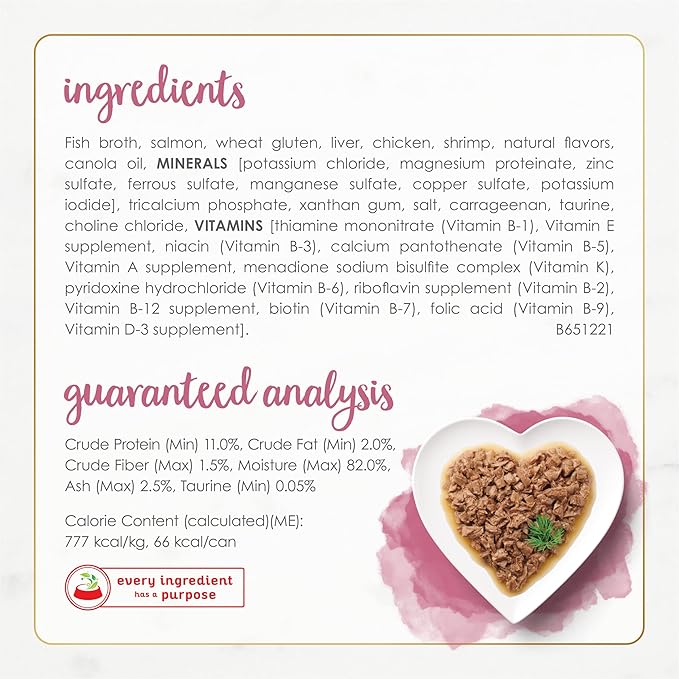 Purina Fancy Feast Wet Cat Food Gourmet Naturals Wild Alaskan Salmon and Shrimp Recipe in Wet Cat Food Gravy - (Pack of 12) 3 oz. Cans