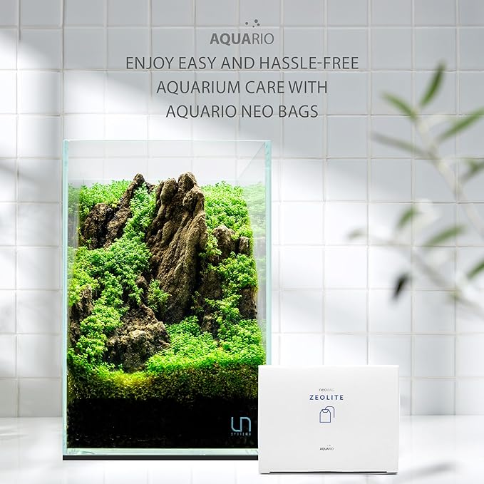 Aquario Neo Zeolite - Aquarium Filter Media - Aquarium Ammonia Remover & Heavy Metal Adsorption, Enhances Water Quality, Reduces Nitrate Build-Up, Ideal for Aquatic Habitats - 8-Count Bags