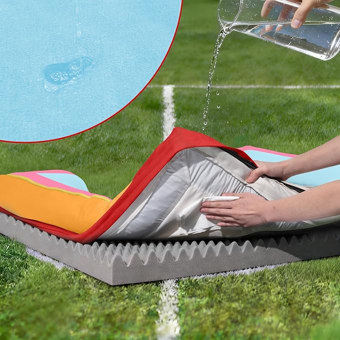 Comfort Expression Orthopedic Dog Bed for Extra Large Dogs with Bolster | Waterproof Dog Couch Bed with Washable Cover & Non-Slip Bottom, Supportive Egg Crate Foam XL Pet Bed, 45x35 Inch