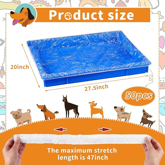 Tondiamo 50 Pieces Cage Liners for Small Animals Disposable Hamster Tray Liner Clear Plastic Box Liner Leak Proof Guinea Pig Cage Liner Bag Litter Toilet Film for Rabbit Bunny Hamster Hedgehog
