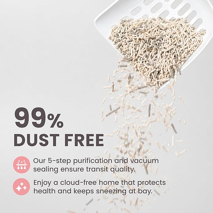 Lady N Pellet Tofu Cat Litter Boba Tea Scent, Strong Clumping, Ultra Absorbent, Dust-Free, Low Tracking, Water-Soluble, Natural Ingredients, Enviro-Probiotic Odor Control 9lb