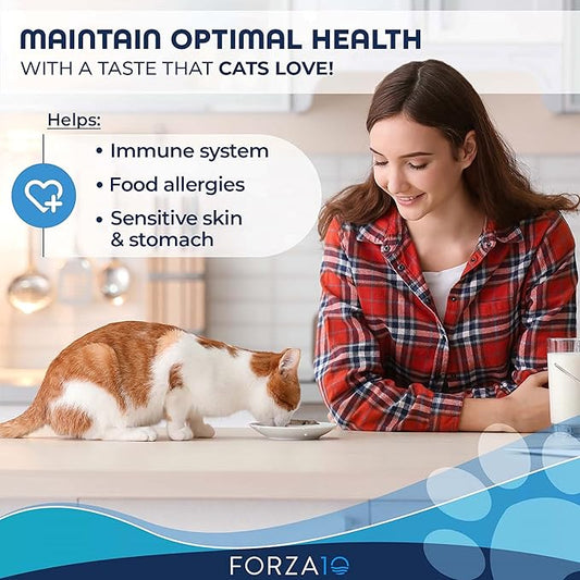 Forza10 - Cat Food, Vet-Approved Hypoallergenic Wet Cat Food, Non GMO, Salmon Flavor, Adult Cats with Allergies, Skin & Coat Support, Made in Italy (3.5 oz, 32 Pack)