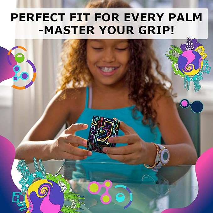 Shashibo Shape Shifting Box - Award-Winning STEM Fidget Toy with Ultra Strong Magnets - Puzzle Cube Transforms Into 100+ Shapes, Perfect Sensory Gift for Kids, Teens, and Adults (QDOT Map)