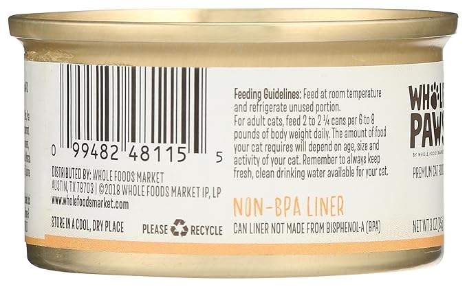 Whole Paws, Wet Cat Food, Chicken Loaf Dinner, 3 Ounce