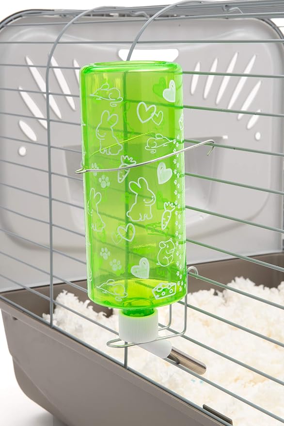 Lixit® Critter Bright Water Bottles for Hamsters, Rabbits, Chinchillas, Ferrets, Guinea Pigs and Other Small Animals - Made in USA (Blue (Pack of 2), 32 Ounce)