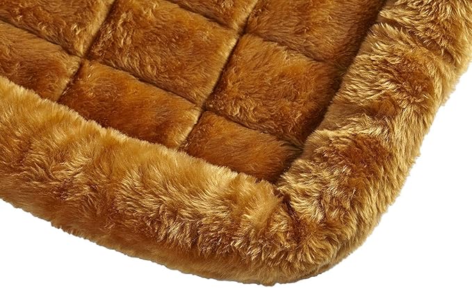 MidWest Homes for Pets QuietTime Giant Dog Bed - Cinnamon Faux Fur Bolster, Ultra-Soft and Machine Washable, Fits 54-Inch Crates and Carriers, for XXL Breed Dogs