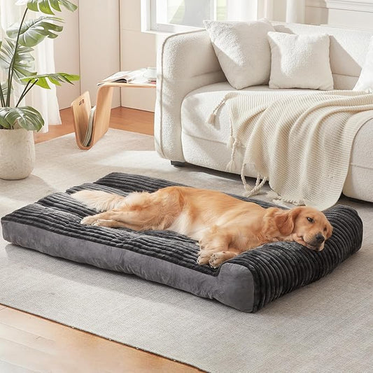 Dog Beds for Small,Medium Dogs Breeds,Sofa Dog Bed with Pillow for Crate Kennel, Super Soft Pet Bed for Support Bolster, Comfortable Pet Couch Bed & Non-Slip Bottom