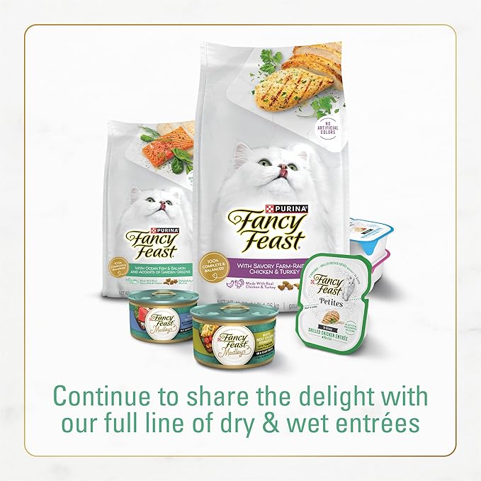 Purina Fancy Feast Dry Cat Food With Ocean Fish, Salmon, and Garden Greens Accents - 7 lb. Bag