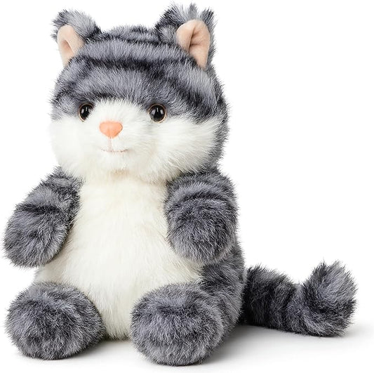 Cat Stuffed Animal Adorable Sitting Kitten Plush Soft Stress Relief Plush Toy Cute Birthday Gifts for Kids Adults,Gray