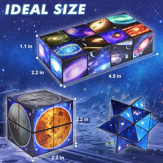 Star Cube Magic Cube Set, 2 in 1 Yoshimoto Cube for Kids and Adults, Toy for Boys and Girls Ages 8-12