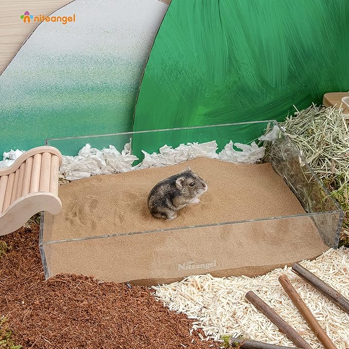 Niteangel Hamster Desert Bath Sand | No-Dust Bath or Potty Litter for Hamster Chinchillas Gerbil Mice Degu or Other Small Pets