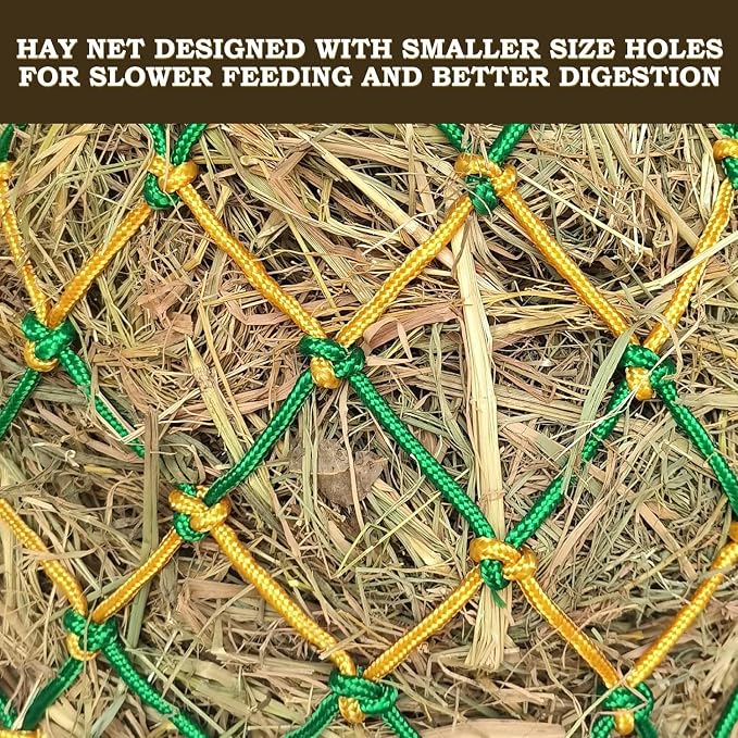 Hay Net for Horses,Slow Feed Hay Bag for Horses Goat Sheep,Hanging Hay Feeder Bag for Horses Stable Stall Paddock Rest Toy