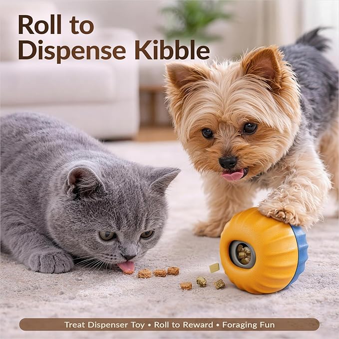 KADTC S Size 3-in-1 FrostLick Frozen Treat Ball & Treat Dispensing & Tough Chew Toy, No-Transfer Fill & Freeze Lick Cup, for Small Pup Mini Dogs and Cats