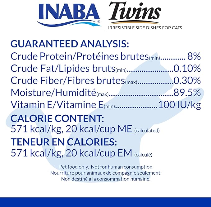 INABA Twins for Cats, Shredded Chicken & Broth Gelée Side Dish/Topper Cups with Vitamin E, 1.23 Ounces per Serving, Chicken Recipe (Pack of 32)