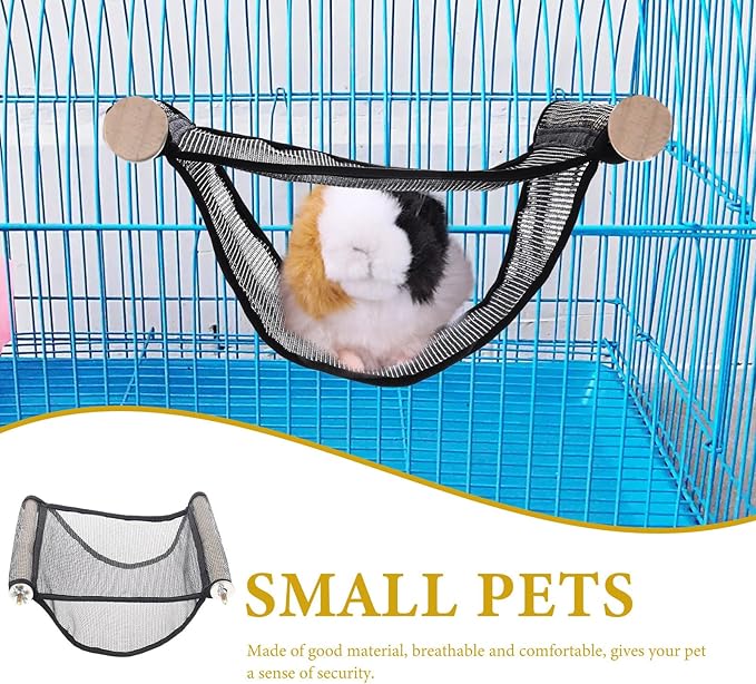Hemoton Small Pet Ferret Hammock Bed Breathable Nylon Mesh Large Hanging Hideout for Summer Cage Accessories