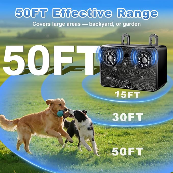 2-Pack Anti Barking Device for Dogs,Bark Deterrent Device with 3 Frequency Modes & Flashlight, Dog Barking Deterrent Devices for Stopping Barking, Jumping & Bad Behavior, Indoor Outdoor Use