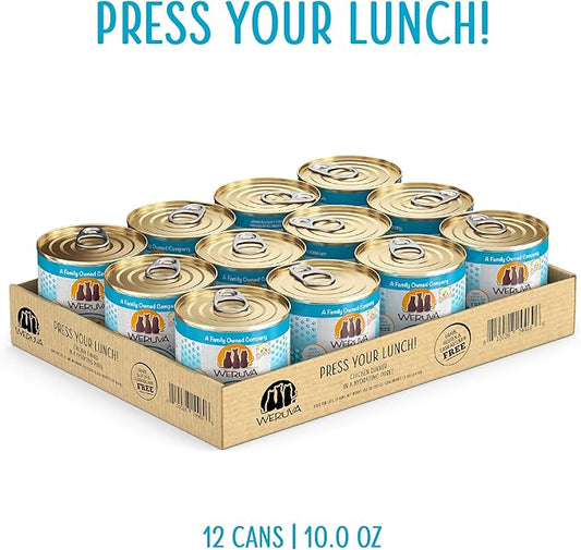 Weruva Wet Cat Food, Press Your Lunch with Chicken Pate, 10oz Can, Pack of 12