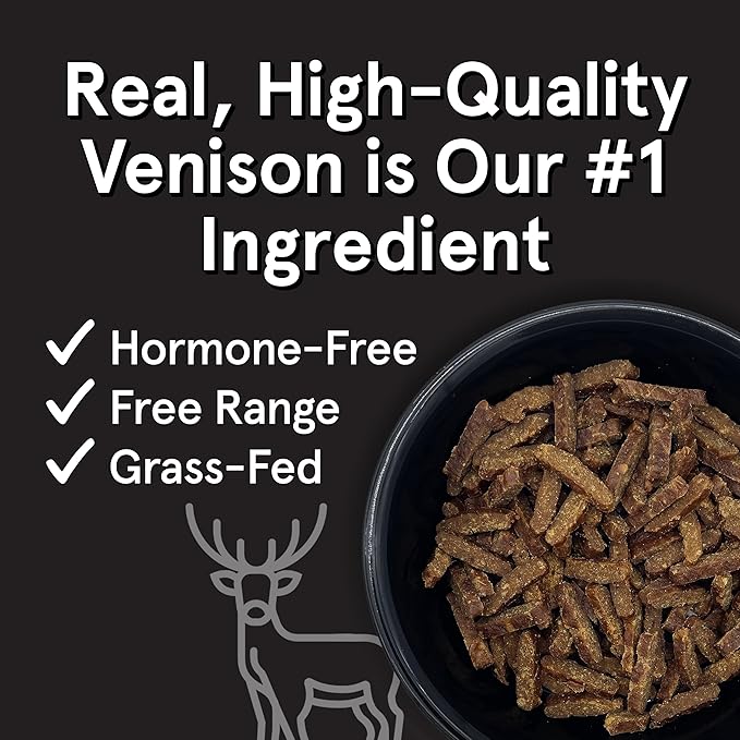 TRMC Real Meat Air Dried Cat Food & Dog Food w/Real Venison - 14oz of USA-Crafted Grain-Free Dry Dog & Cat Food Sourced from Free-Range, Grass-Fed Venison - All Natural, High Protein Pet Food