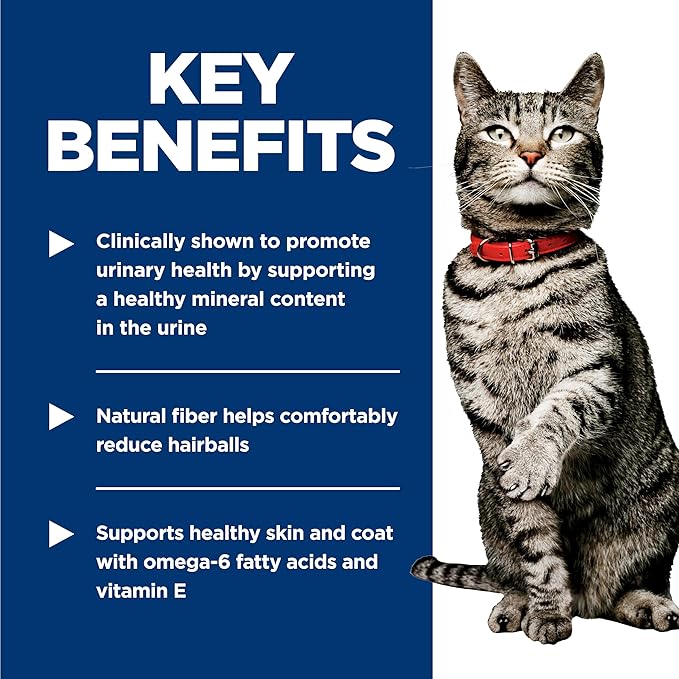 Hill's Science Diet Adult Urinary & Hairball Control Wet Cat Food, Turkey & Vegetable Stew, 2.9 oz. Cans, 24-Pack
