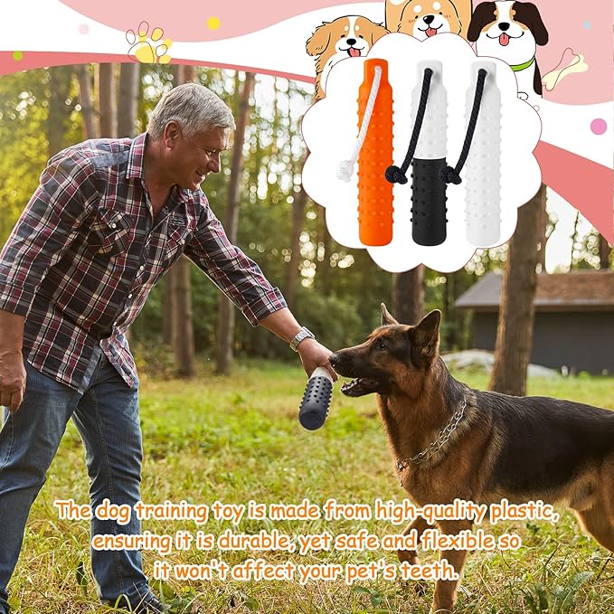 Blueweenly 6 Pcs Dog Bumper Toy for Water Retrieving Plastic Puppy Training Dummy Dog Float Toy Lightweight for Float on The Water Pool Outdoor Training Hunting Fetching (Assort Color)
