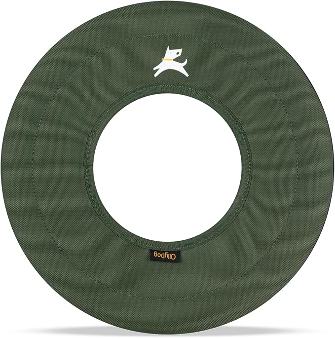OllyDog Super Flyer, Floating Dog Disc for Water Play – Soft Durable Dog Fetch Toy, Eco-Friendly Recycled Material, Gentle on Teeth, Lightweight Flying Disc for Medium, Large Dogs (Winter Moss, 11")