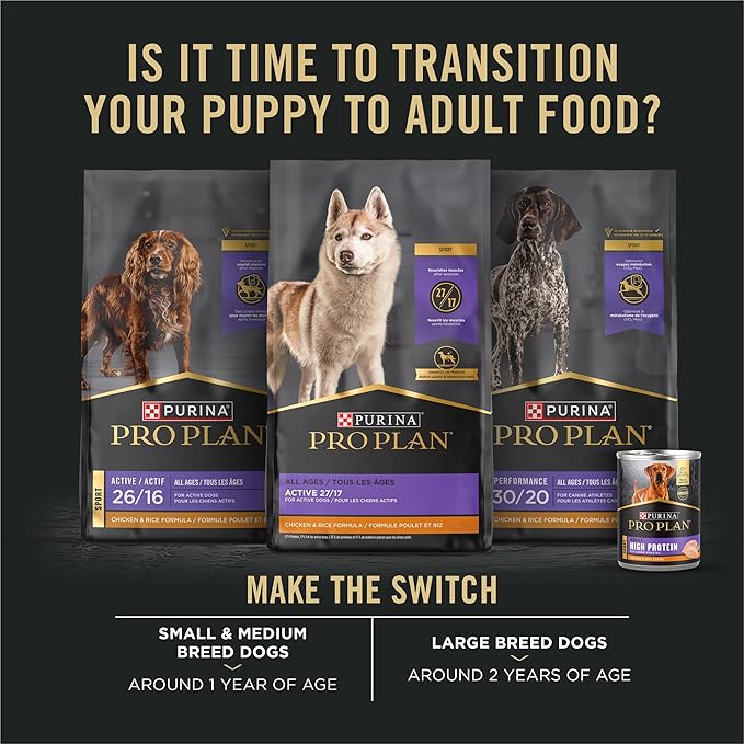 Purina Pro Plan Sport Development Large Breed 30/18 Chicken and Rice High Protein Dog Food Puppy Formula - 18 lb. Bag