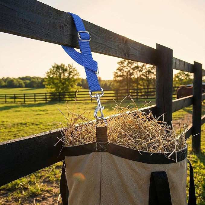 4Pcs Horse Bucket Strap Hangers Adjustable Nylon Straps Hanging Feed Tack for Hay Nets Water Buckets Horse Suppliers