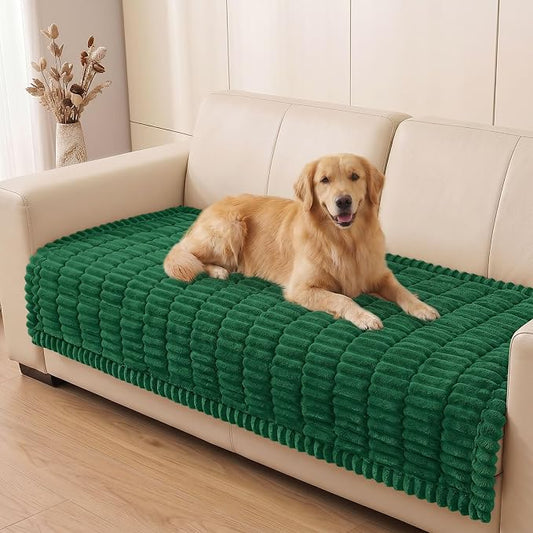 Smiry Couch Cover for Dogs, Non Slip Washable Sofa Protector for Pets, Soft Furniture Cover for Pet, Stylish Sofa Covers, Cozy Protect Against Fur, Dirt & Everyday Messes (Turquoise, 35.4" x 70.9")