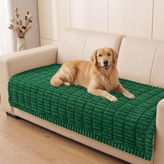 Smiry Couch Cover for Dogs, Non Slip Washable Sofa Protector for Pets, Soft Furniture Cover for Pet, Stylish Sofa Covers, Cozy Protect Against Fur, Dirt & Everyday Messes (Turquoise, 43" x 63")