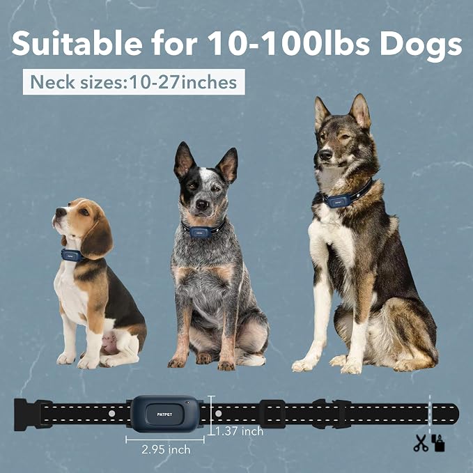 PATPET Dog Training Collar with Remote -2000Ft IPX7 Waterproof Dog Shock Collar, 4 Modes (Beep/Vibration/Shock 0-16 Levels/Keypad Lock) Rechargeable Electric Dog Collar for Small Medium Dogs 10-100lbs