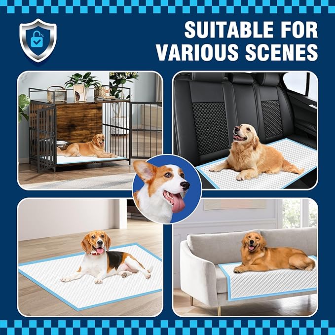 VJJ Puppy Pads XL 30"x35", 50 Count Pee Pads for Dogs Large for Doggie&Cats, Disposable Dog Pee Pads Extra Large, X-Large Potty Pads for Indoor, Outdoor Use