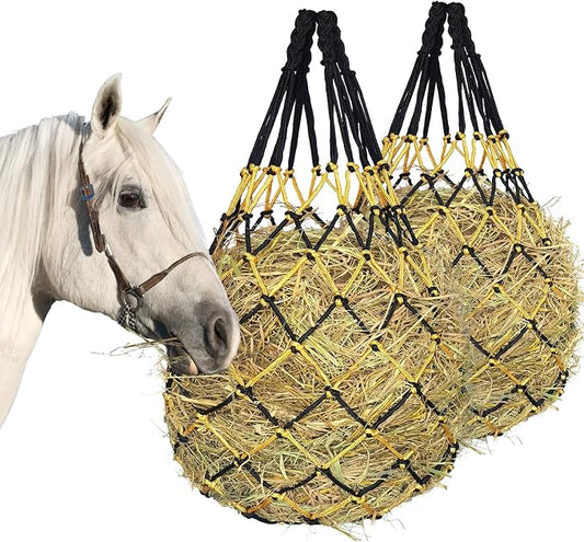 Hay Net for Horses,Slow Feed Hay Bag for Horses Goat Sheep,Hanging Hay Feeder Bag for Horses Stable Stall Paddock Rest Toy