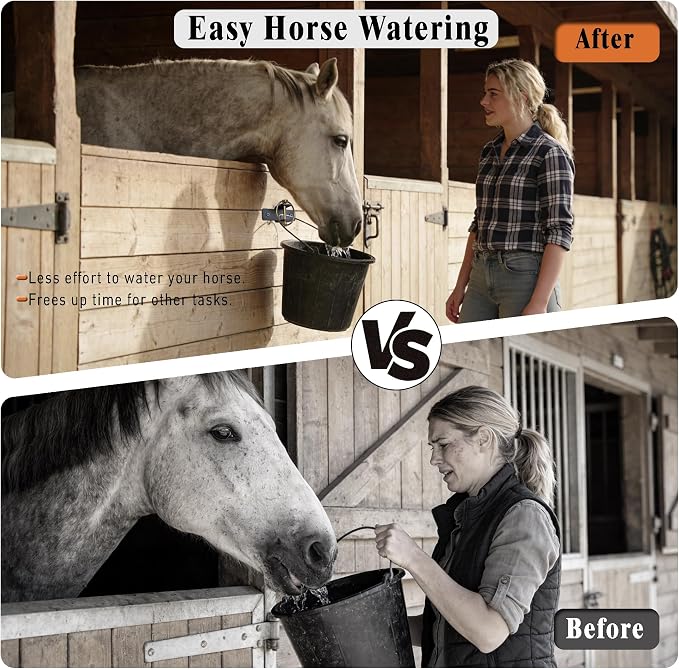 4 Pack Quick-Release Bucket Hooks, Heavy Duty Steel Bucket Holder Set for Horse Stalls, Barns & Livestock Feeding — Durable Wall-Mount Stable Accessories