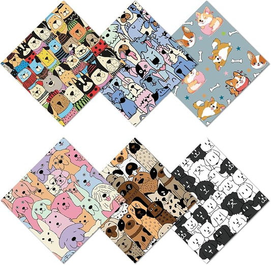 CREATCABIN 6Pcs Glasses Cleaning Cloth Microfiber Lens Cleaning Cloths Reusable Dog Glasses Cleaner Wipes Soft Microfiber Eyeglass for Camera Laptops Screens Cell Phone 6x6Inch