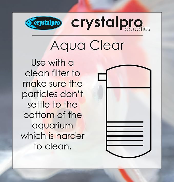 Crystalpro Water Clarifier 16.9 Oz - Aqua Clear Treats 2650 Gallons - Clear Cloudy Fish Tank Water - for Freshwater Aquariums and Fish Ponds -Fish Tank Cleaner- Use with Aquarium Filter