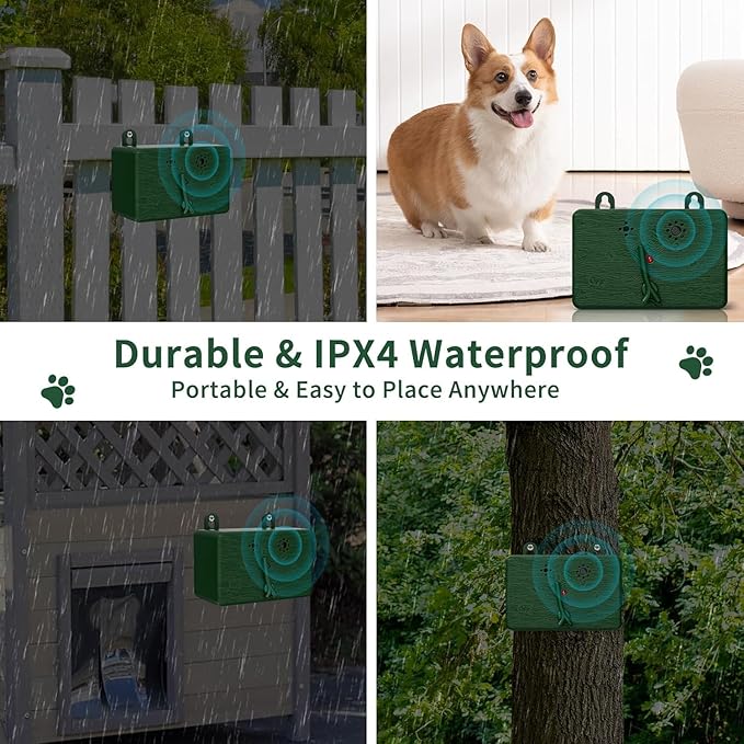 Anti Barking Device for Dogs Outdoor, Anti Barking Device for Dogs,Ultrasonic Bark Control Device for Yard Fence, Bark Deterrent for Neighbor Dogs, Dog Silencer, Humane Bark Stopper for Indoor Outdoor
