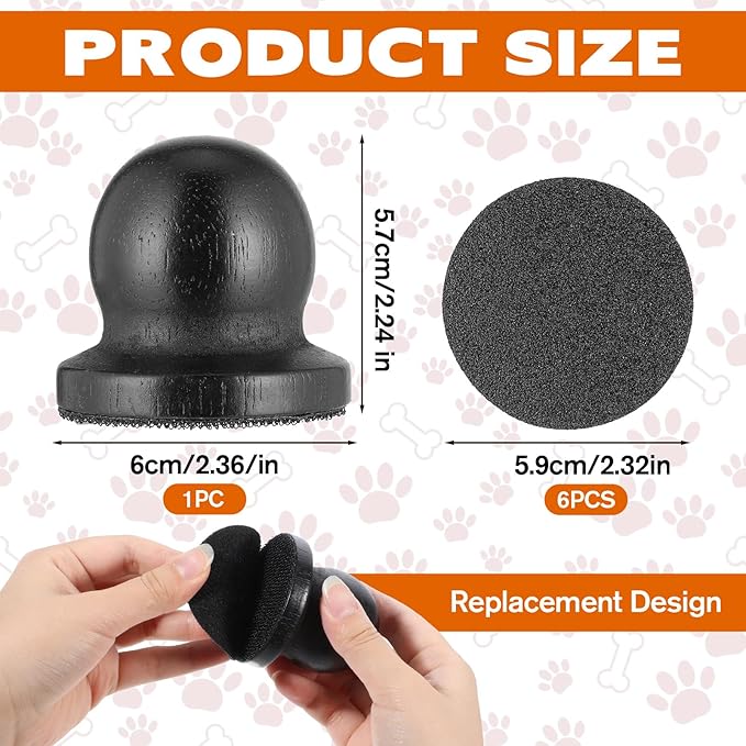 Dog Nail File Dog Scratch Pad Board Safe Easy Cat Nail Tool Smooth Healthy Stress Free Pet File with 6 Pcs Replaceable Sandpaper Filing Disc