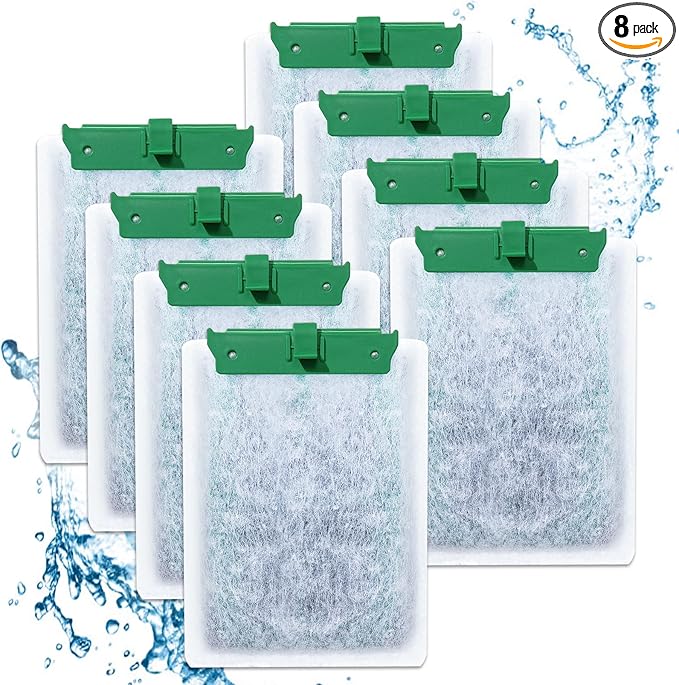 8PCS Medium Filter Cartridges Compatible with Tetra Whisper Bio-Bag Filter Cartridges Medium for Aquariums 10i IQ10 PF10, Fish Tank Filter Cartridges Power Filter Replacement for Tetra Filter