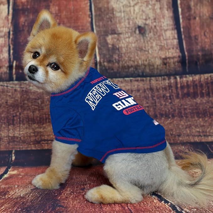 NFL New York Giants Dog T-Shirt for Pets, Size X-Large. Officially Licensed Pet Shirt with Team Logo, Soft Stretchable Comfort Fit Apparel for Dogs & Cats
