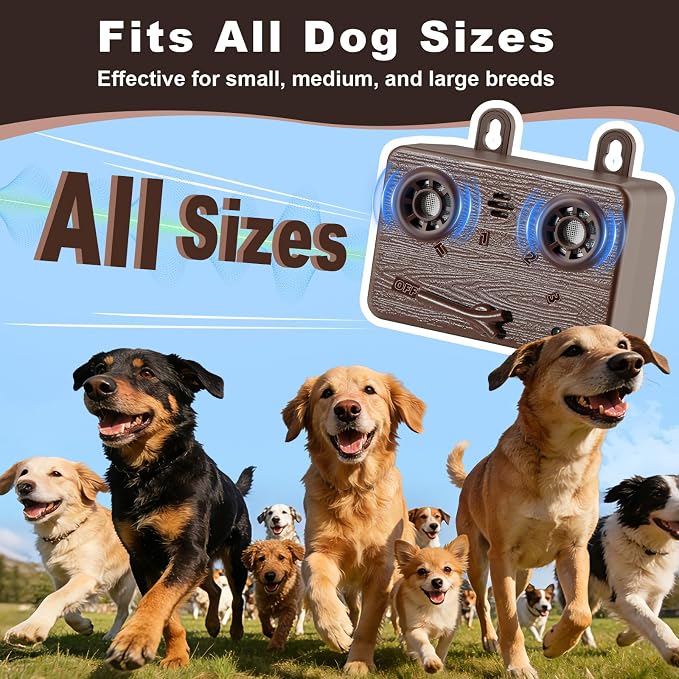 2-Pack Anti Barking Device for Dogs ,Bark Deterrent Device with 3 Frequency Modes & Flashlight, Dog Barking Deterrent Devices for Stopping Barking, Jumping & Bad Behavior, Indoor Outdoor Use(Brown)